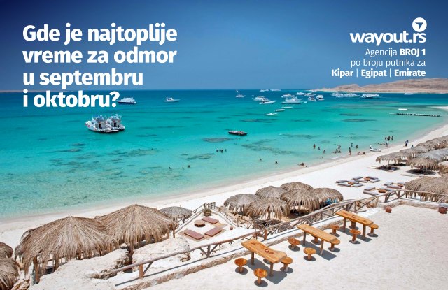 Hurgada i Kipar sa Wayout-om po neverovatnim cenama za najlepši period za kupanje i sunčanje